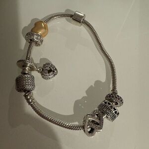 Pandora bracelet with Pandora charms